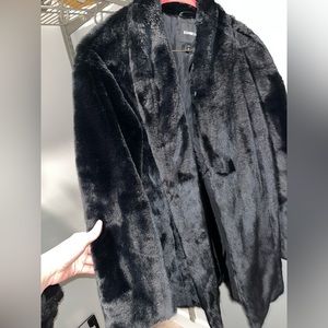 Black fur jacket
